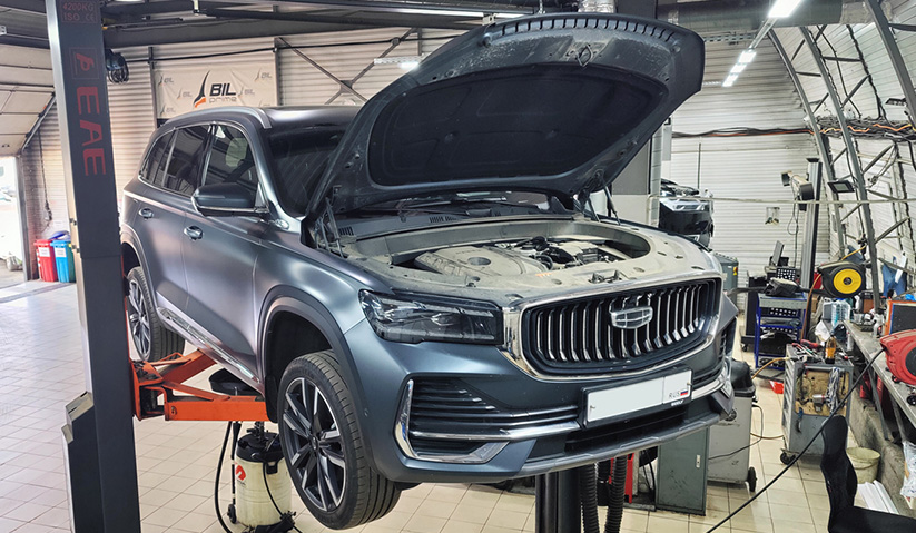 Замена масла в АКПП Geely Monjaro