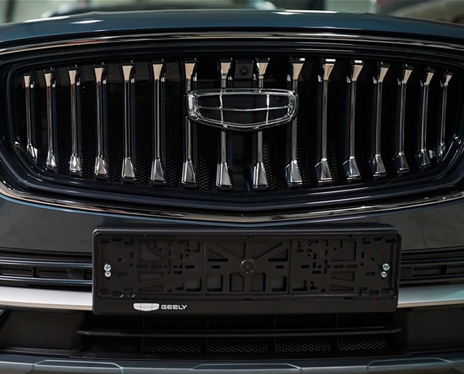 Установка защитных сеток радиаторов Geely