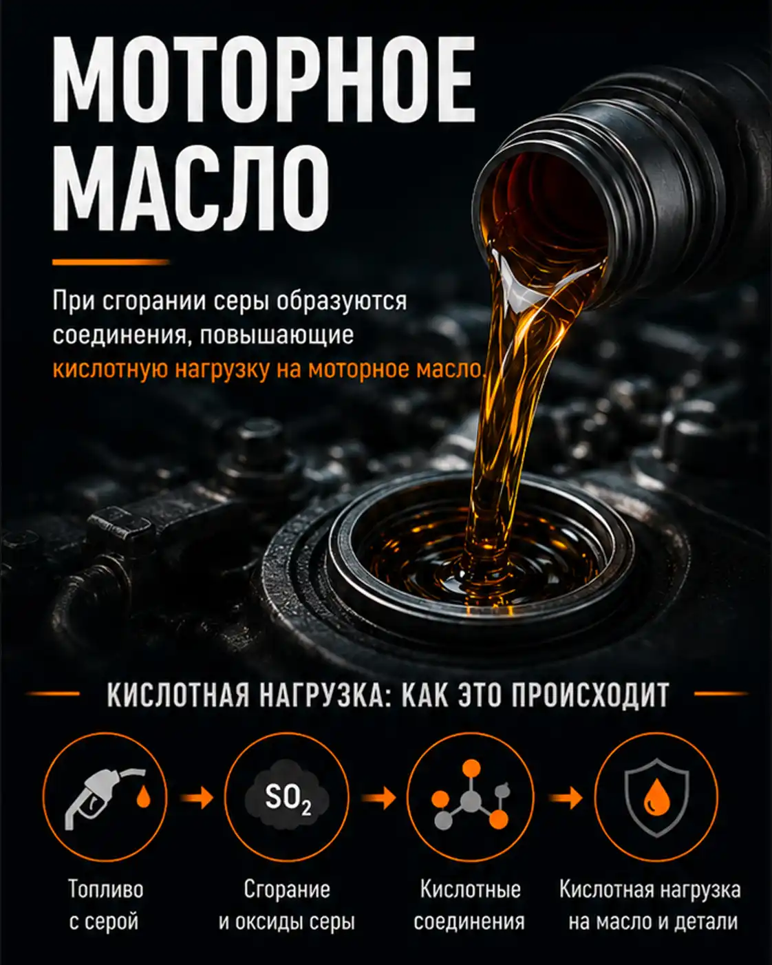 Влияние серы в топливе на моторное масло